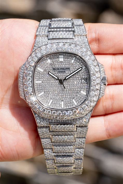 patek nautilus diamond|patek philippe nautilus full diamond.